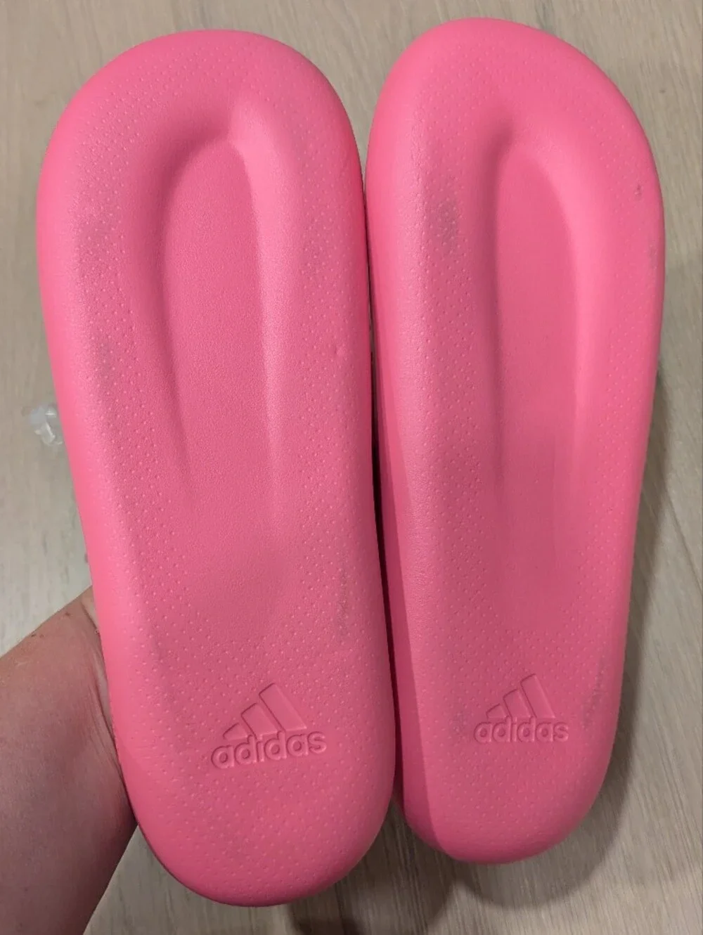 Adidas Pink Slide Sandals That Look Like A Pool Float